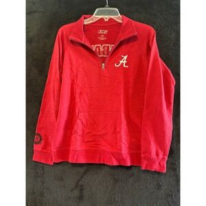 C5 Alabama Crimson Tide Pullover‎ Sweatshirt Quarter Zip Pocket Large